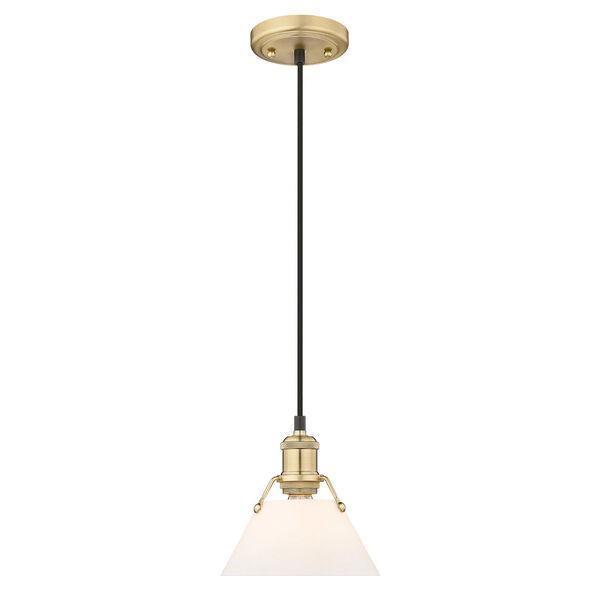 Orwell Brushed Champagne Bronze One-Light Mini Pendant with Opal Glass, image 1